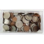 Cyprus, accumulation of 20thC coinage in a small plastic box, mixed grade, silver noted.