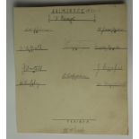 Grimsby Town rare set of autographs set out in playing positions, 1930/31 signed by 11 players