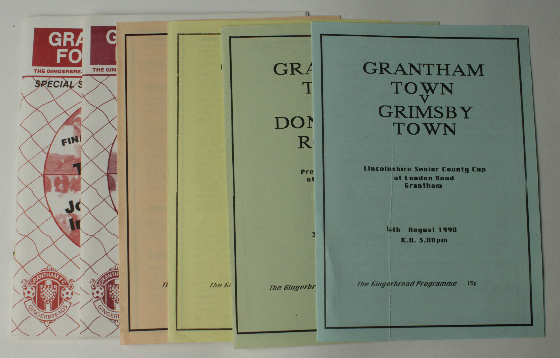 Grantham F.C - interesting collection relating to last season at London Road, the final match played