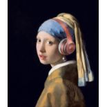 Girl with the Beats by Jade Froud is an A4 print looking at bringing new life to renaissance