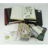 GB - box of various material in albums and loose, inc stamps, covers, and a binder of Philatelic