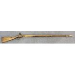 19th century French Charleville flint lock military musket with sinned lock standard issue to French