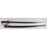 Light Cavalry Troopers Sword (1821). Blade 34" (unmarked) Wirebound fishskin grip (wire a bit