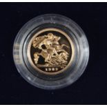 Half Sovereign 1982 Proof FDC boxed as issued