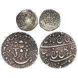 India (2) Princely State Awadh, Lucknow Rupee KM#365-2-3, VF and scarce, together with a Gupta