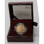 Five Pounds 2015 "Christening of Princess Charlotte" Gold Proof FDC boxed as issued