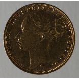 Sovereign 1878M, Melbourne Mint, Australia, aVF