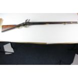 19th century East India company flint lock sergeants 33 inch barrel Brown Bess musket with EIC