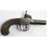 19th century percussion box lock pistol by Conway of Manchester