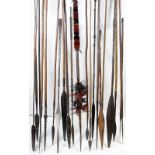 Central Africa Tribal Art - superb collection of Congolese Tribal Spears, all different types (