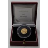 Half Sovereign 1901 Unc housed in a Royal Mint case with certificate.