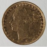 Sovereign 1884M, St. George, Melbourne Mint, Australia, VF light edge knock.