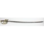 A good copy Victorian 1854 Pattern Infantry Officers Sword. Quill point blade 33", good wirebound