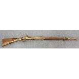 19th century two band Enfield military volunteer muzzle loading rifle with 1860 tower dated lock