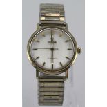 Gents Omega Seamaster automatic wristwatch, the cream dial with gilt baton markers, personally