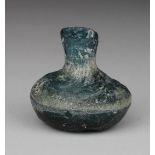 Byzantine / Islamic Glass Miniature Vessel, C. 8th - 10th Century A.D. Intact with restoration. 30