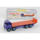 Dinky Toys, no. 903, Blue & Orange Foden Flat Truck, contained in original box (wear to lid)