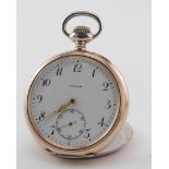 Zenith open face pocket watch (.800 Silver) with gold case decoration & Grand Prix Paris 1900 dust