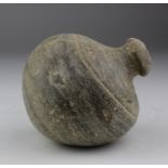 Byzantine Greek Fire Grenade, ca. 700 - 1000 A.D. Fine light-green glaze. Museum Quality