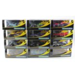 Scalextric. Twelve boxed Scalextric models, comprising Dallara Indy (C2516); Ford GT MKII (C2465);