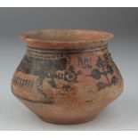 Indus Valley Pottery Small Bowl, C. 3300 - 2000 B.C. Harappan Culture Terracotta Bowl with Monkey.