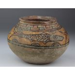 Large Indus Valley Pottery Bowl, C. 3300 - 2000 B.C. Harappan Culture terracotta bowl with painted