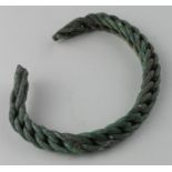 Viking Twisted Bracelet, ca. 900 AD, formed of numerous twisted strings; usually reffered as