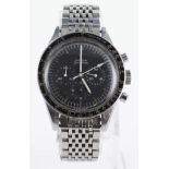 Gents stainless steel Omega Speedmaster wristwatch, circa 1966 (serial number 24001607) inside
