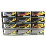 Scalextric. Twelve boxed Scalextric models, comprising Petrobras No3 (C2460); Ford Focus WRC (