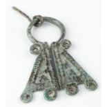 Viking Penannular Brooch, ca.1000 - 1300 AD, omega brooch with attached two triangular, decorated