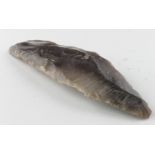 Prehistoric Flint Flaked Knife Blade, C. 10,000 B.C. Flint Flaked Knife Blade/Scraper with