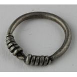 Viking Silver Knot Ring, ca. 900 AD, round shaped band with twisted bezel representing a knot.