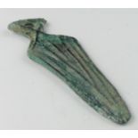 Early Viking Sword Shaped Amulet, ca. 700 AD, Scandinavian, flat section amulet, shaped as sword
