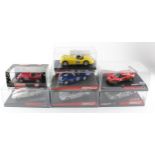 Ninco. Seven boxed Ninco models, comprising Lotus Exige GT3; Jaguar XK120 (blue); Jaguar E-Type