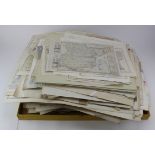 Maps. A large collection of over 320 engraved maps & plans (some hand coloured / coloured), circa