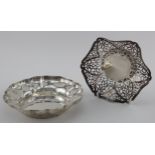 Two modern silver dishes with modern hallmarks. Weight 8 ½ oz approx.