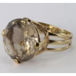 9ct Gold Citrine Ring size J weight 3.8g