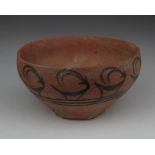 Indus Valley Pottery Bowl, C. 3300 - 2000 B.C. Harappan Culture Terracotta Bowl with painted