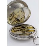 Gents silver ? open face pocket watch (stamped inside Henri Montandon). The white dial with black