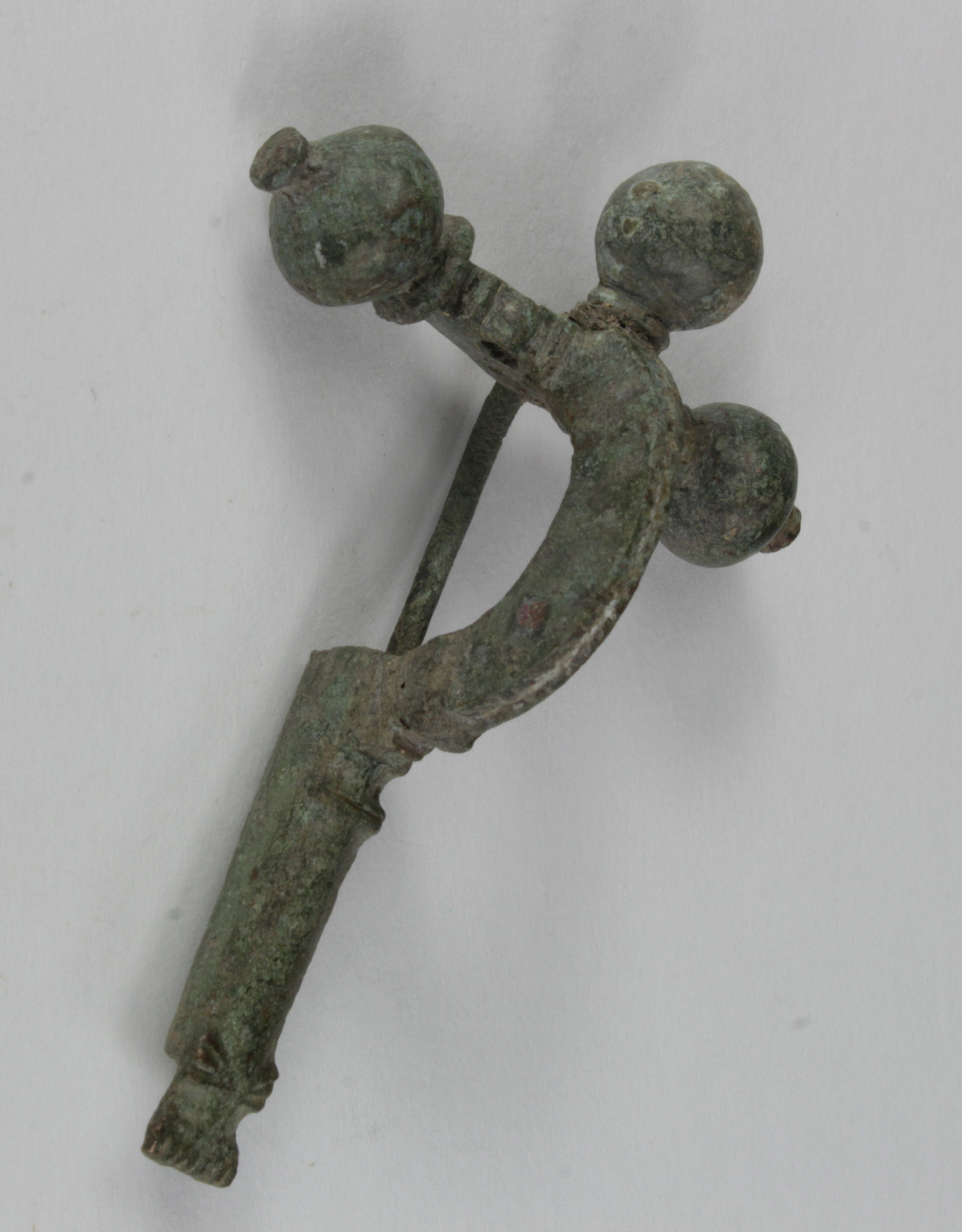 Roman Legionary Crossbow Fibula , C. 400 A.D. Complete original condition with pin intact. Nice