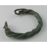 Viking Twisted Bracelet, ca. 900 AD, formed of numerous twisted strings; usually reffered as