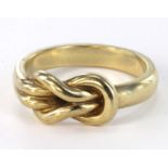 9ct Gold Knot Ring size L weight 4.5g