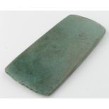 Bronze Age Flat Axe , C. 1200 - 800 B.C. Cast bronze wide-butted flat axe blade. Extremely fine