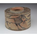 Indus Valley Small Pottery Pyxis, C. 3300 - 2000 B.C. Harappan Culture terracotta pyxis with