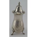 Silver sugar caster hallmarked for J.G. Ltd., Birm,1967 Weight 6oz approx.