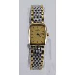 Ladies Omega DeVille quartz wristwatch circa late 1980s, the gilt signed dial with gilt baton