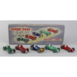 Dinky Toys Gift Set, no. 249 (Racing Cars), all five cars present, contained in original box