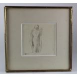 Signed Charles Malfray (1887-1940) pencil & watercolour framed working sketch. Stamped with