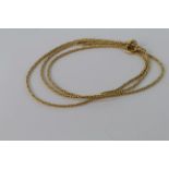 18ct (stamped 750) necklace, approx 50cm, weight 4.8g