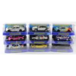 Scalextric. Nine boxed Scalextric models, comprising Bentley Continental GT3 (C3514); Ferrari